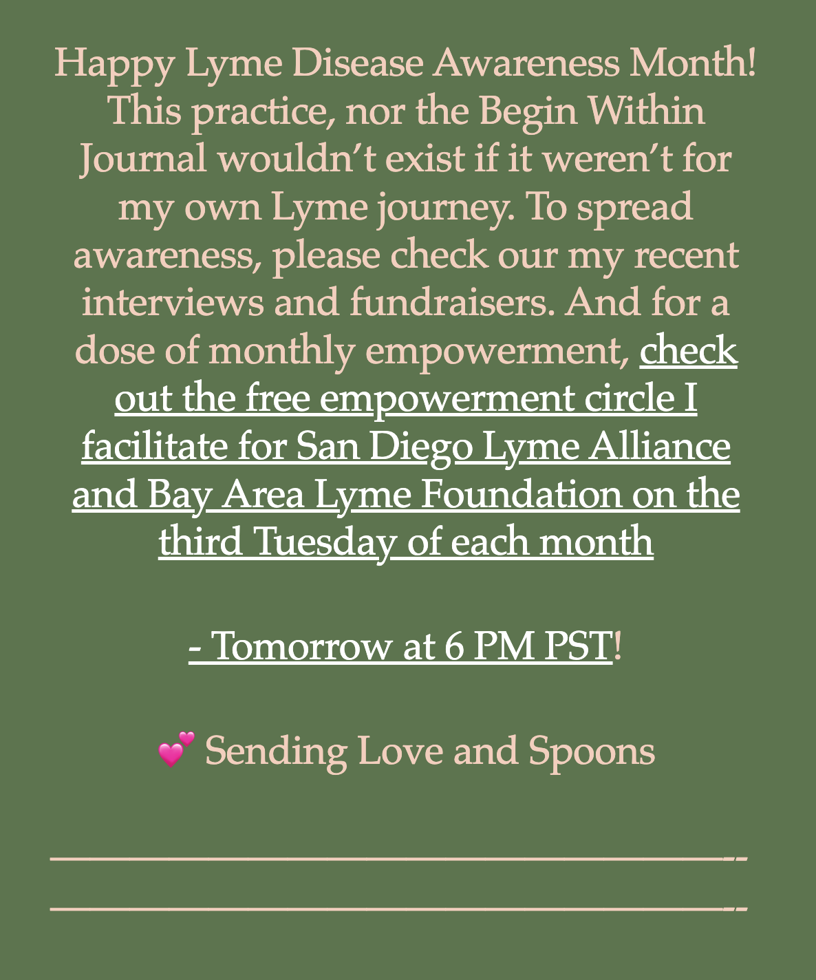 Happy Lyme Disease Awareness Month! // May 16, 2022