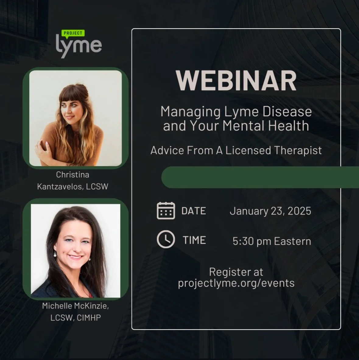 Lyme Disease &amp; Mental Health: A Webinar with Christina Kantzavelos and Michelle McKinzie