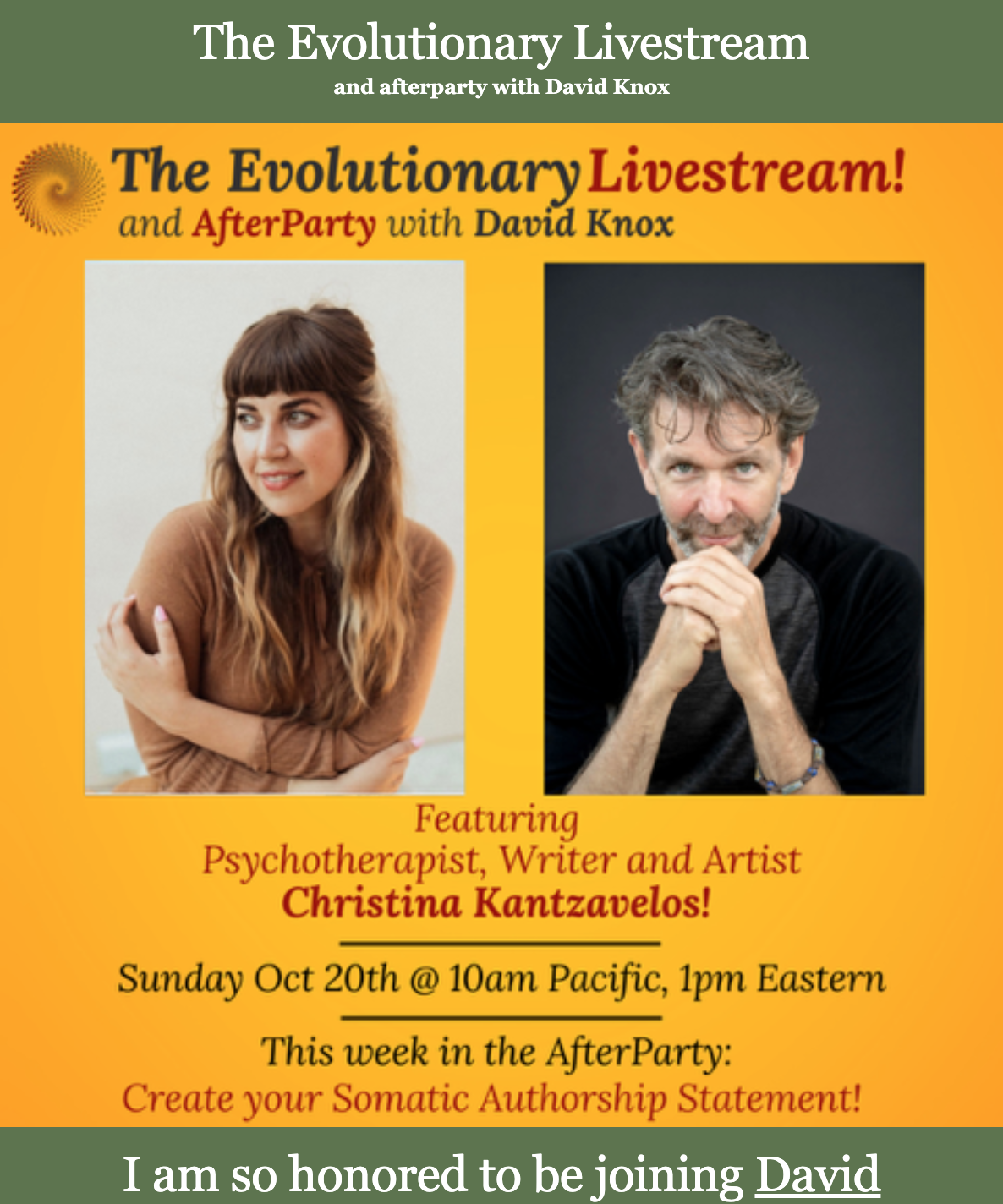 The Evolutionary Livestream // October 19, 2024