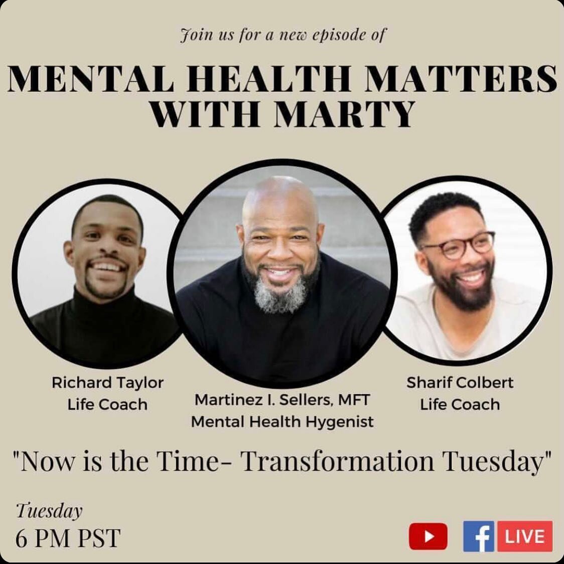 Getting ready to go live with @mental_health_marty at 6PM PT JOIN US!