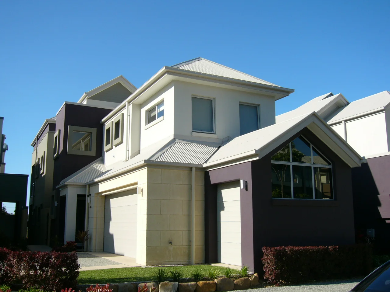 Jennifer Fair Interior and Exterior Designer Emerald Lakes Gold Coast Home Exterior Eggplant