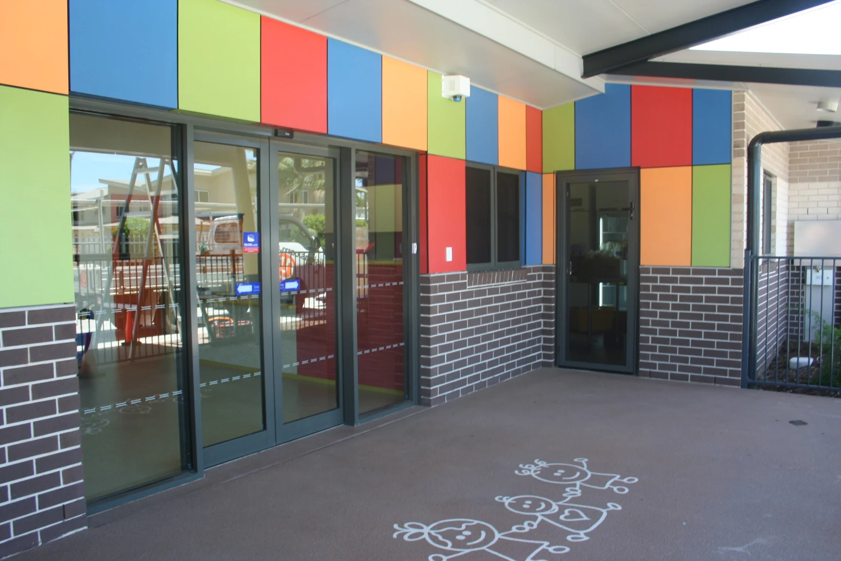 Jennifer Fair Interior and Exterior Designer St Annes Preschool Exterior Bright Colour accents