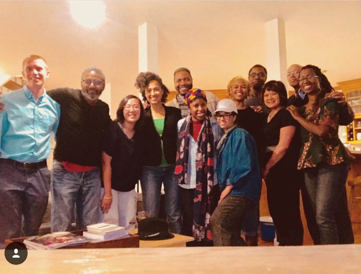 This group shot is comprised of a lot of financiers, curators, filmmakers and artists that have come together to learn more about this new streaming platform.