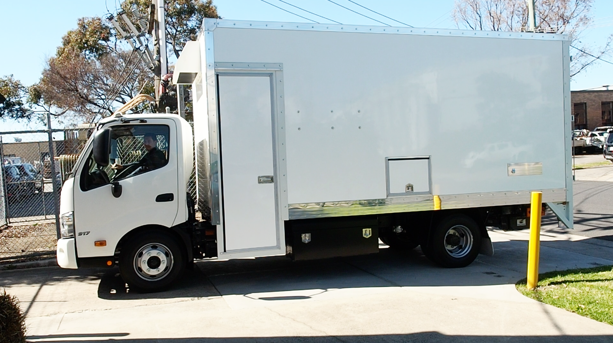 Our truck arriving on-site