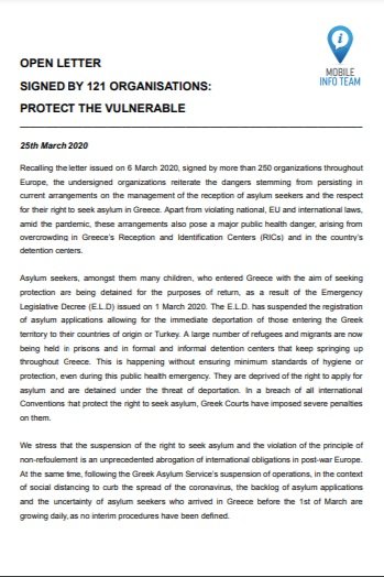 Open Letter: Protect the Vulnerable