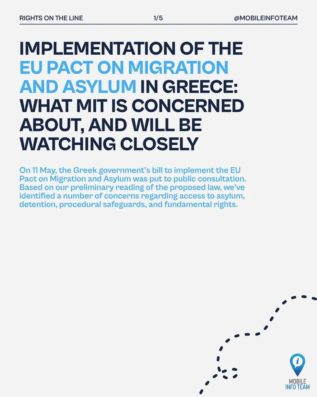👀 Implementation of the EU Pact on Migration and Asylum in Greece: What MIT is concerned about, and will be watching closely 

On 11 May, the Greek government put its bill to implement the Pact up for public consultation. Based on our preliminary re