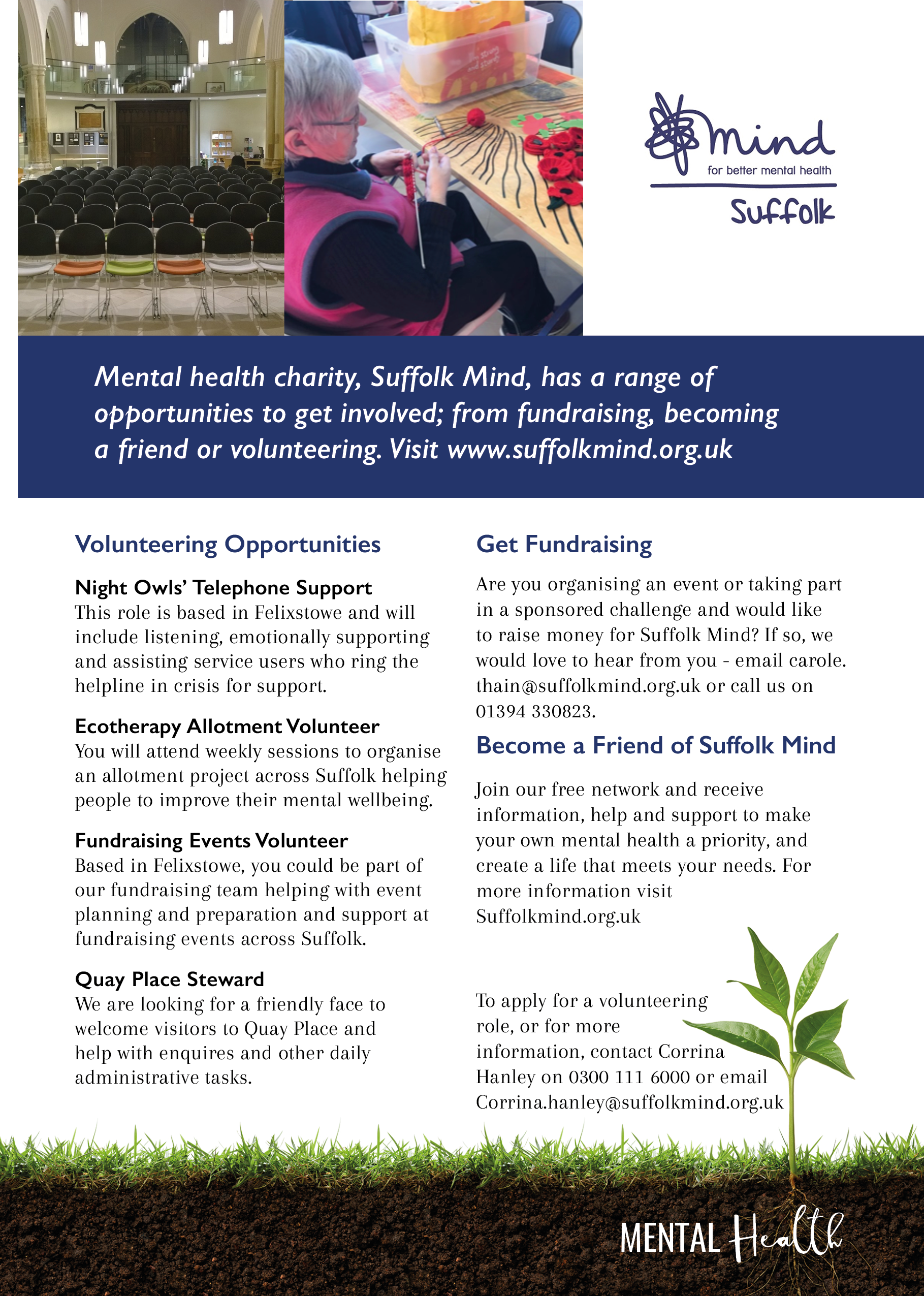 suffolk mind, quay place, ipswich, mental health, april 2018