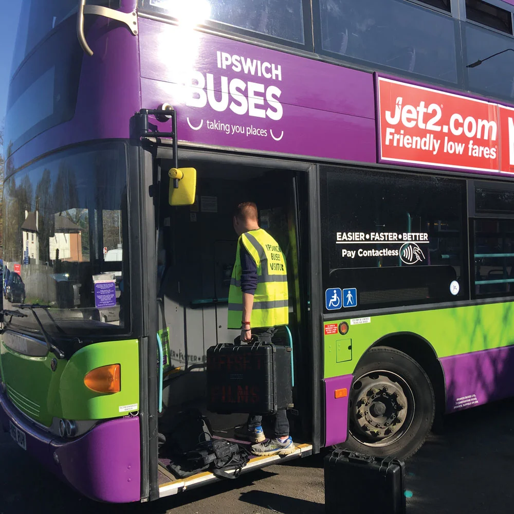 Filming at Ipswich Buses maintenance depot on Wednesday 27 February. Our grateful thanks to Ipswich Buses.