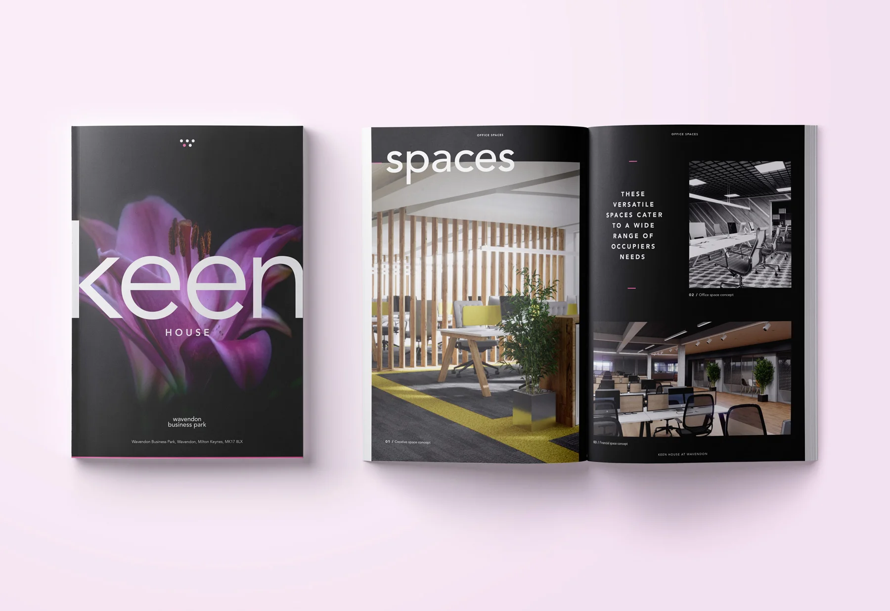 Brochure design for ‘Keen House’ at Wavendon.