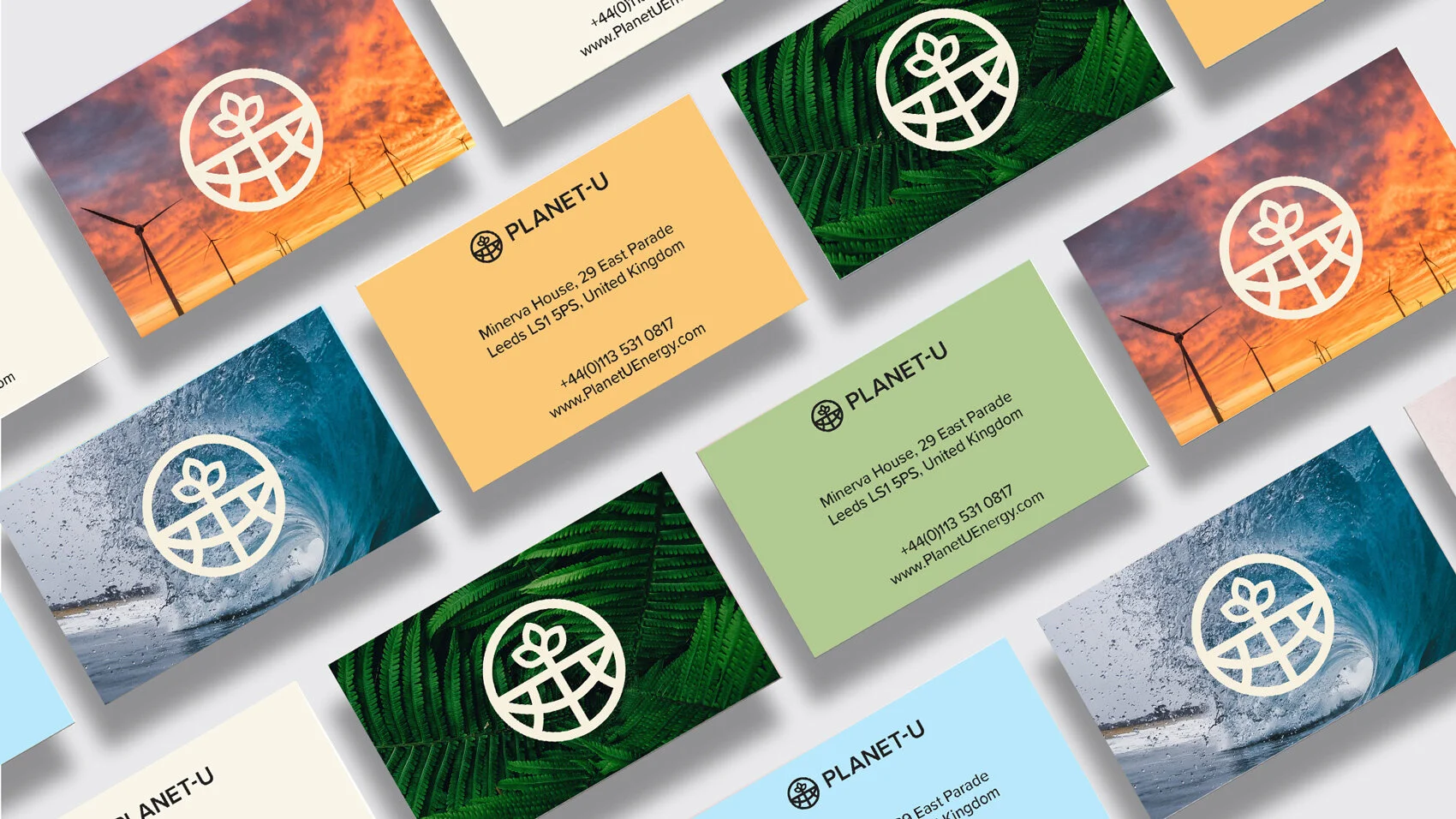 Business card variants.