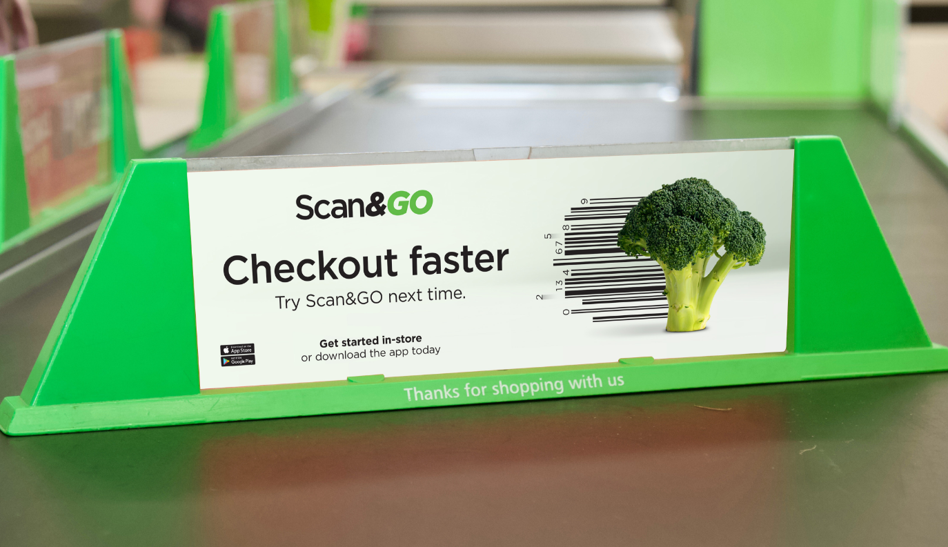 Checkout dividers, driving the ‘checkout faster’ message home where it counts
