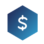 blue payroll icon with white dollar sign