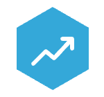 strategic advisory light blue icon with arrow