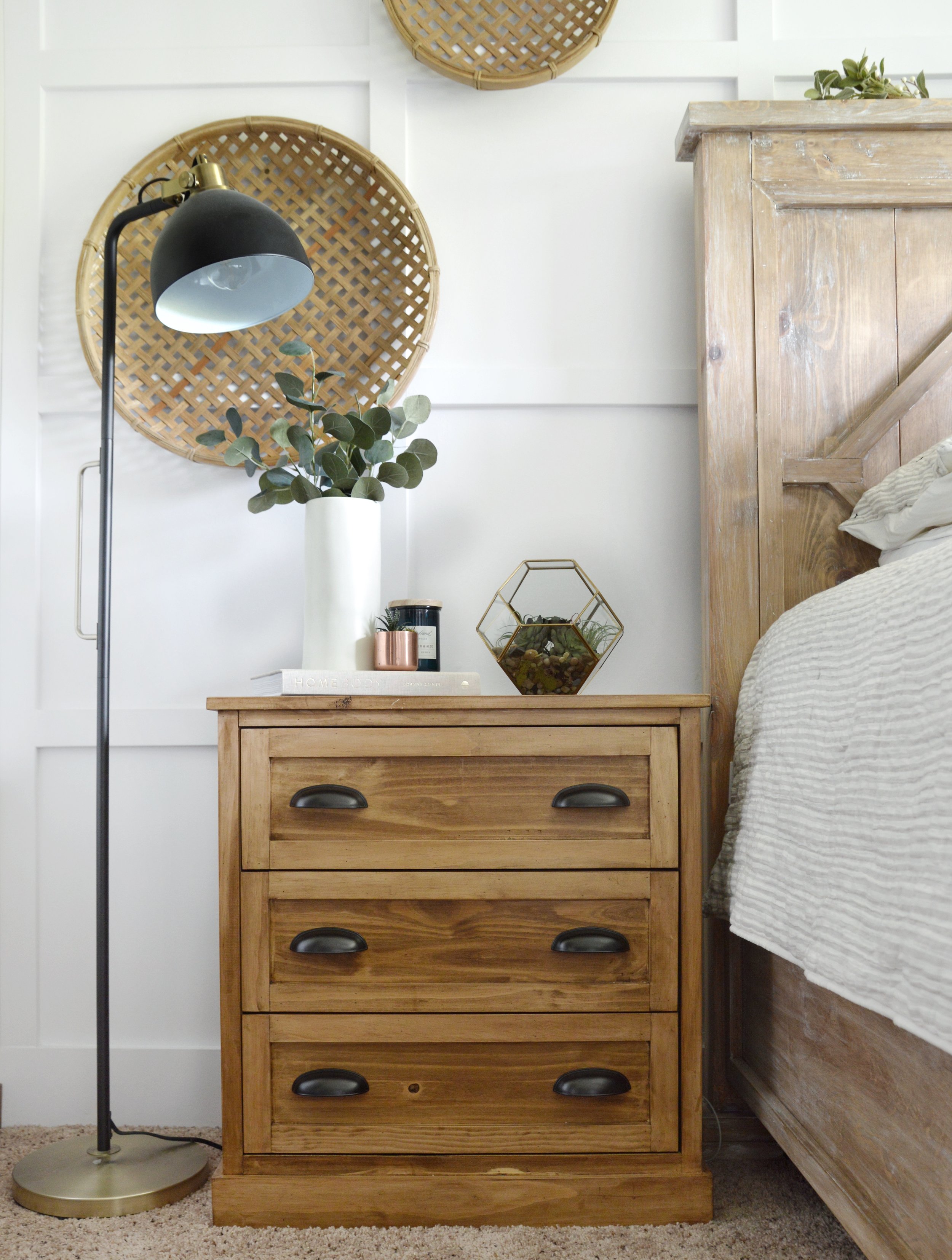 After adding a few personal touches, this Ikea Rast nightstand hack is the perfect compliment to our master bedroom.