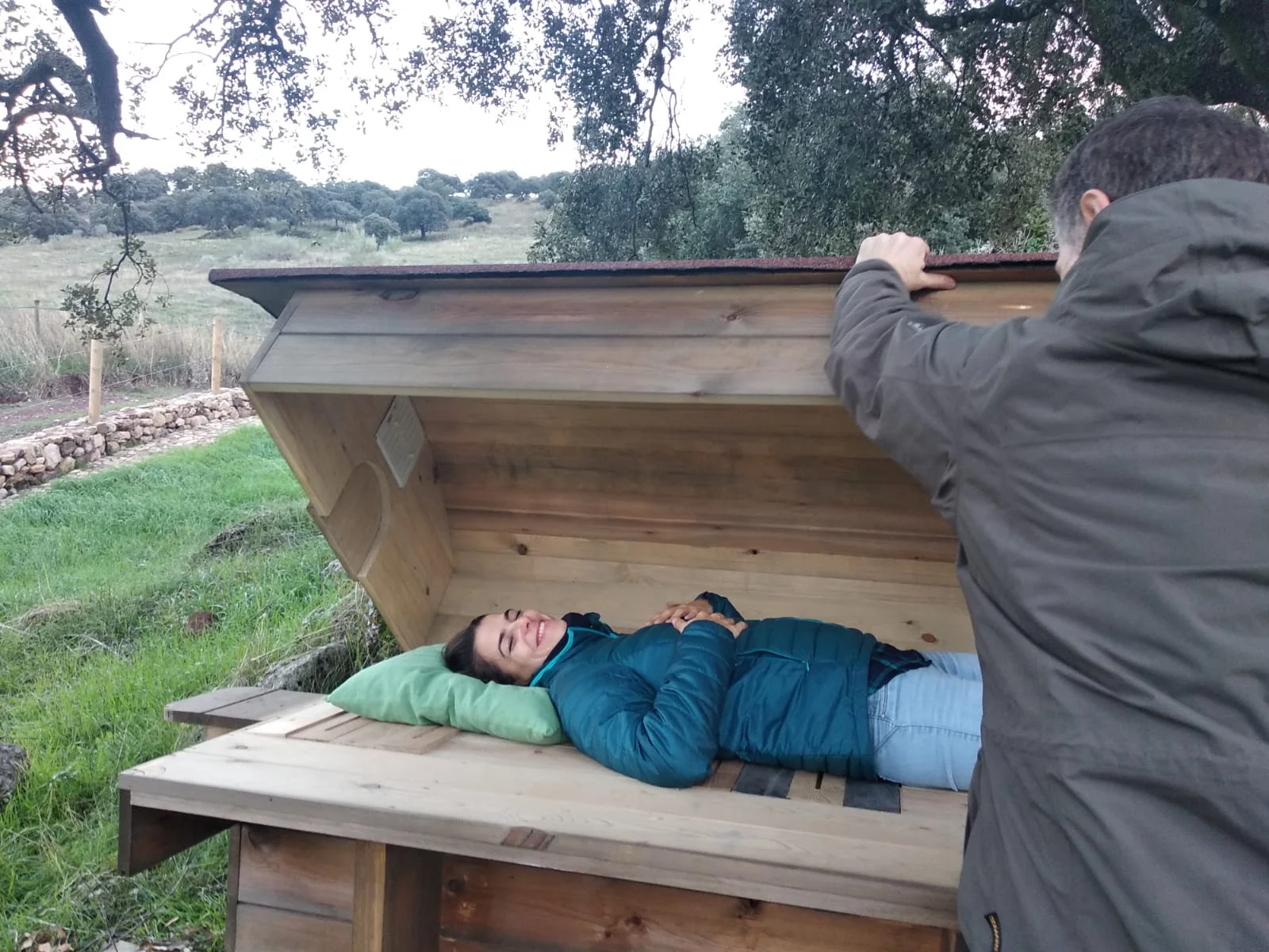 Bee sauna in action