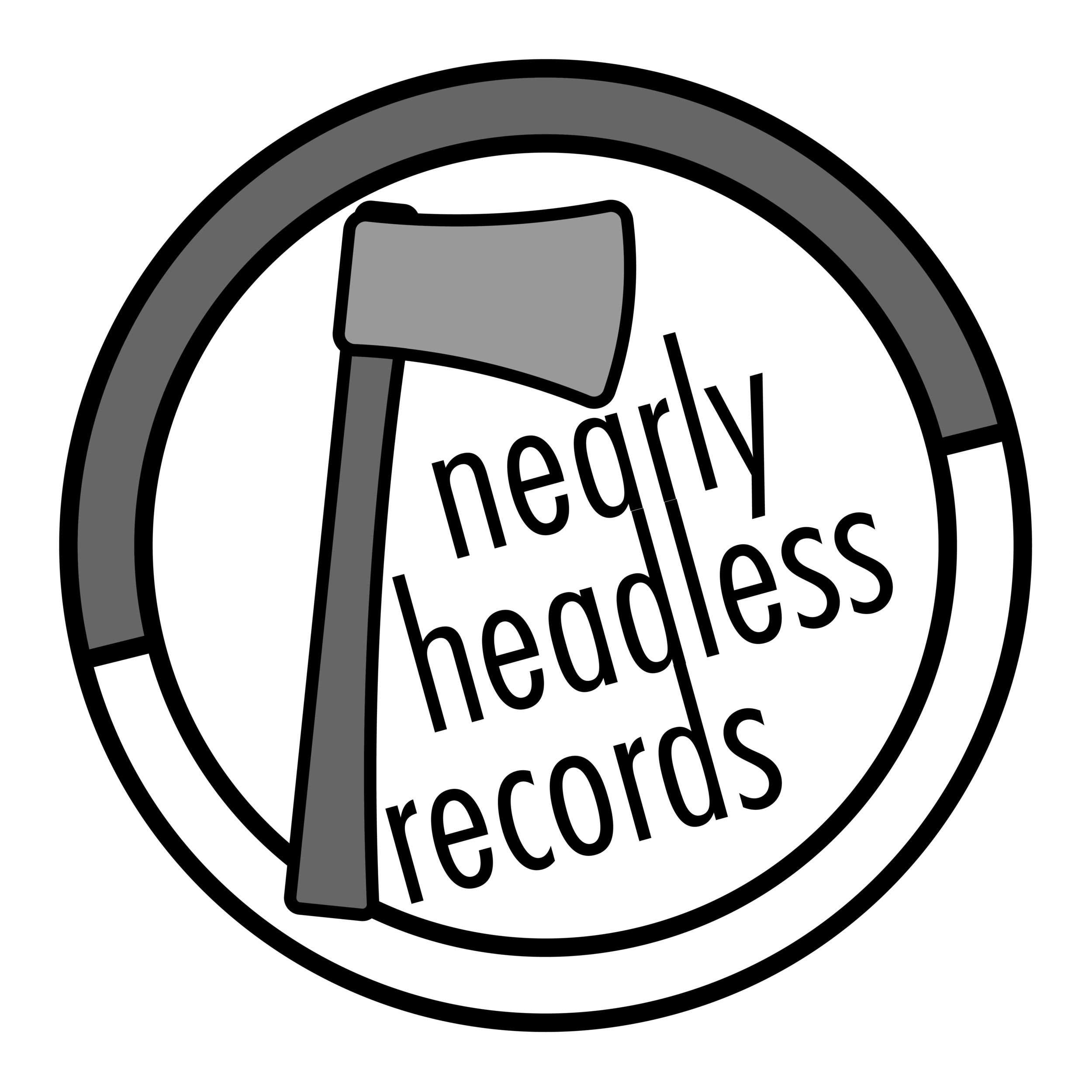 Logo Design for Nearly Headless Records, a startup Record Label out of Indiana.