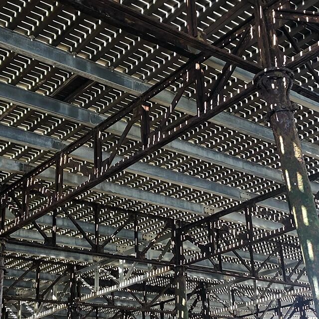 Under the board walk at Hastings pier #boardwalk#decking#engineering#retro#ironwork#restoration