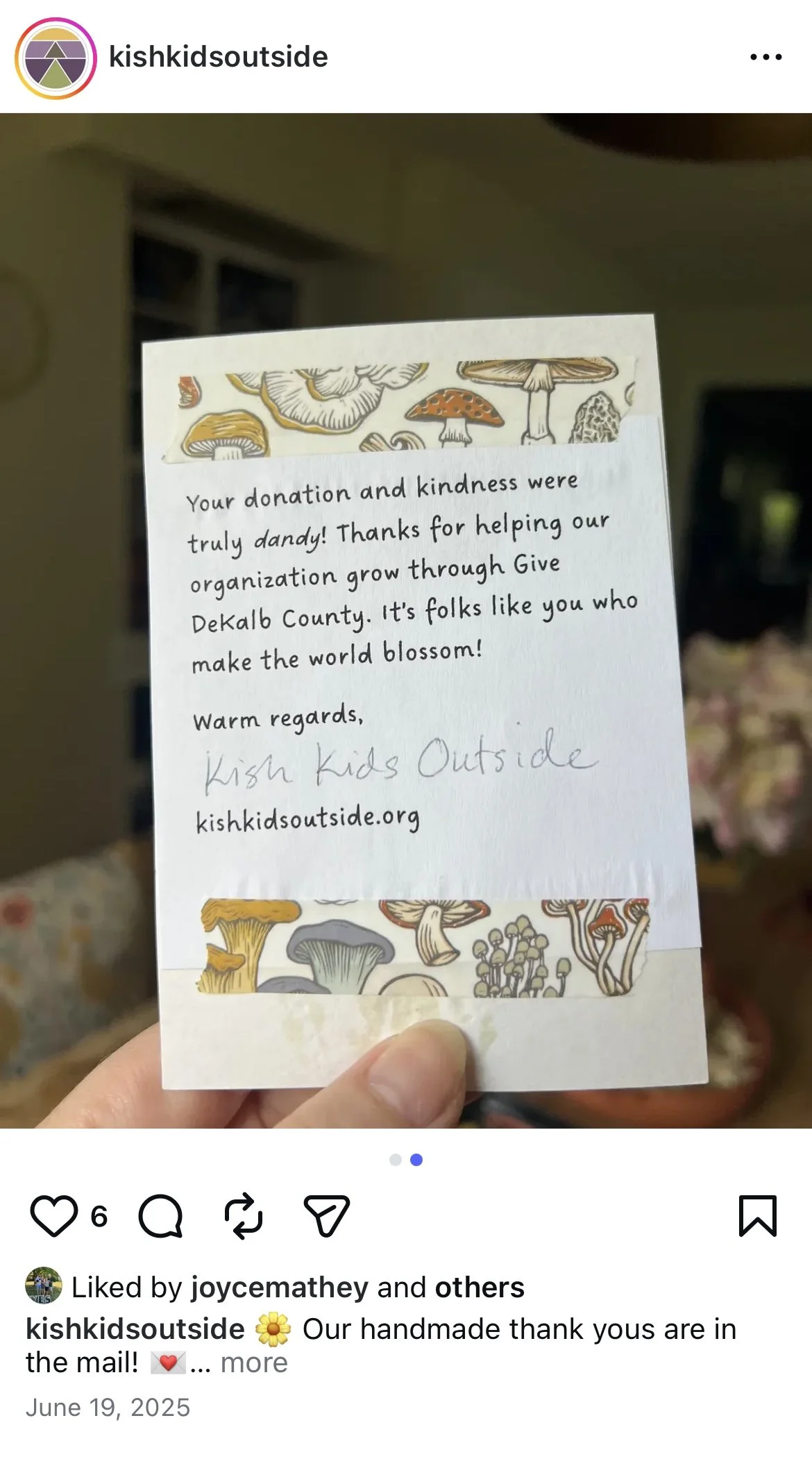 A Dandy Donor Thank You