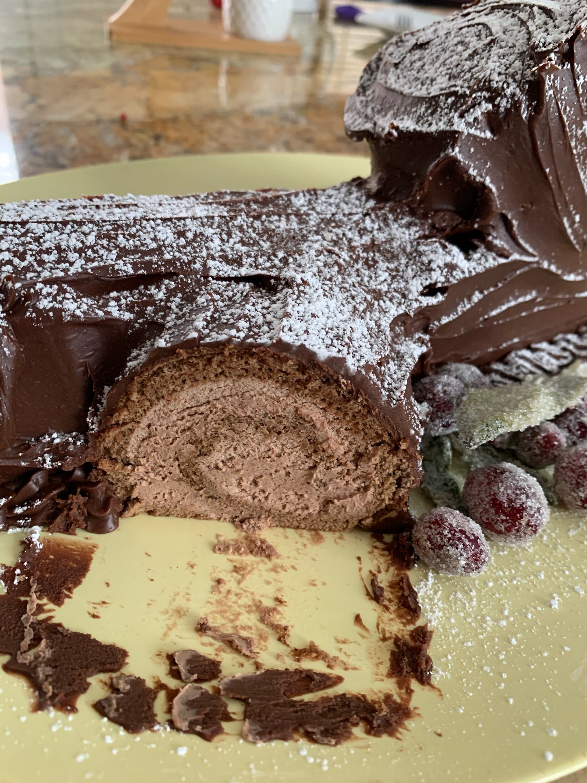See the spiral? Chocolate on chocolate on chocolate.