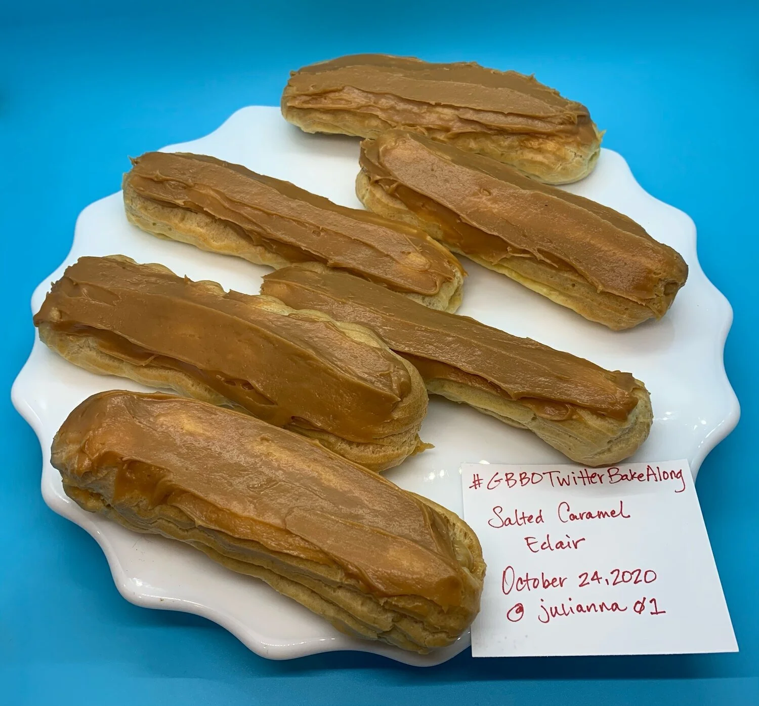 Salted Caramel Cream Patisserie or Pasty Creams for Eclairs