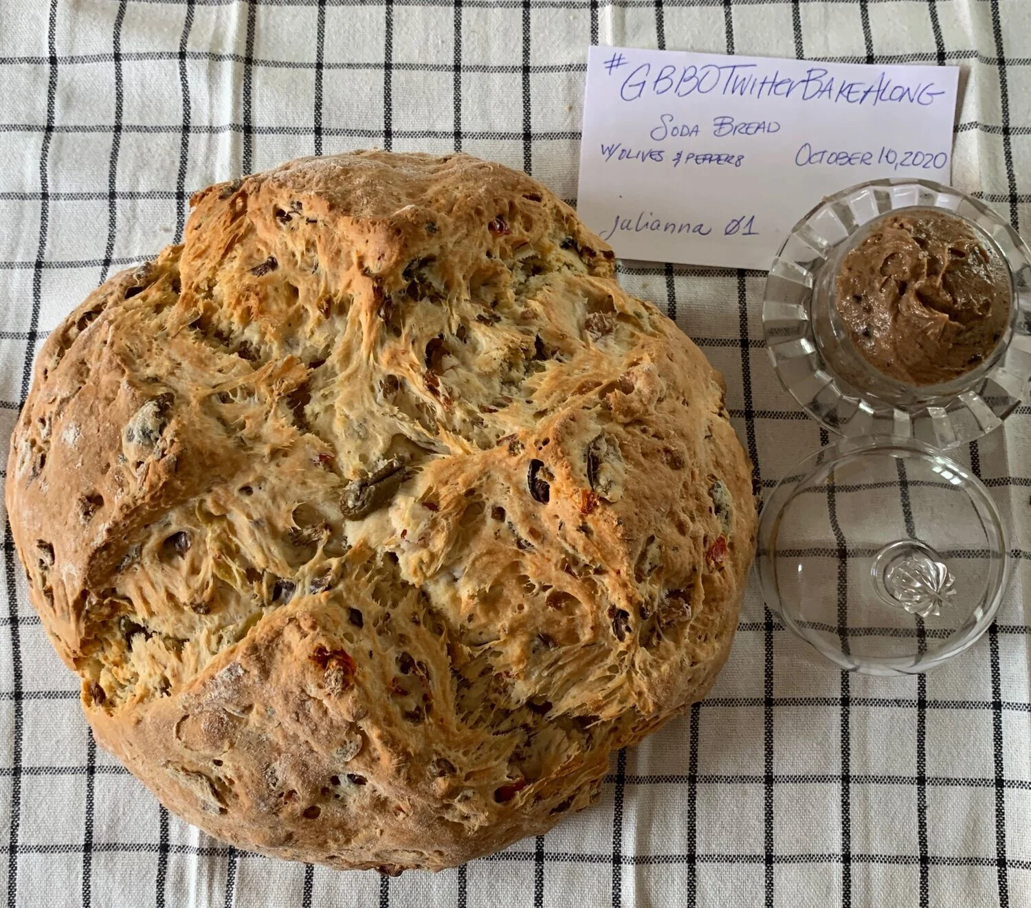 Soda Bread Muffuletta Vegetable and Fermented Black Garlic Butter