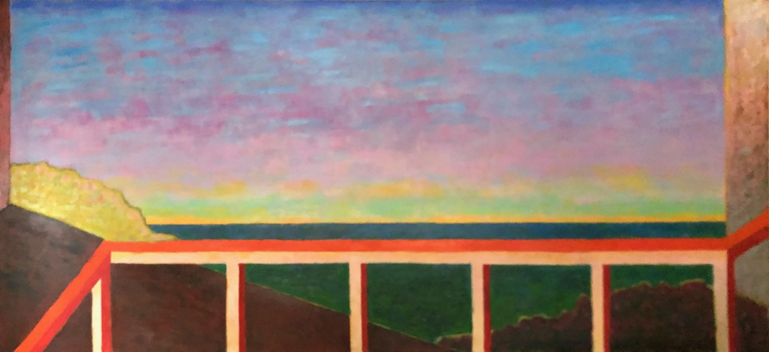 Balcony in Antigua oil on canvas, 36’ x 78” 1979