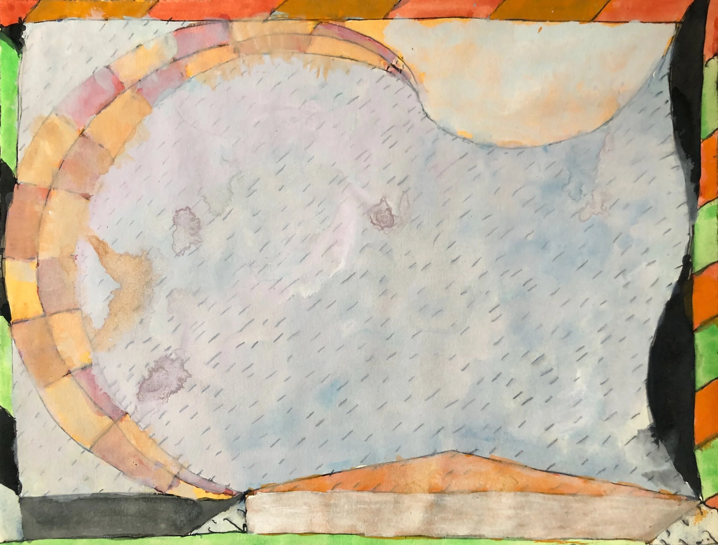 Nevis, No. 8 gouache, watercolor, pen 1978