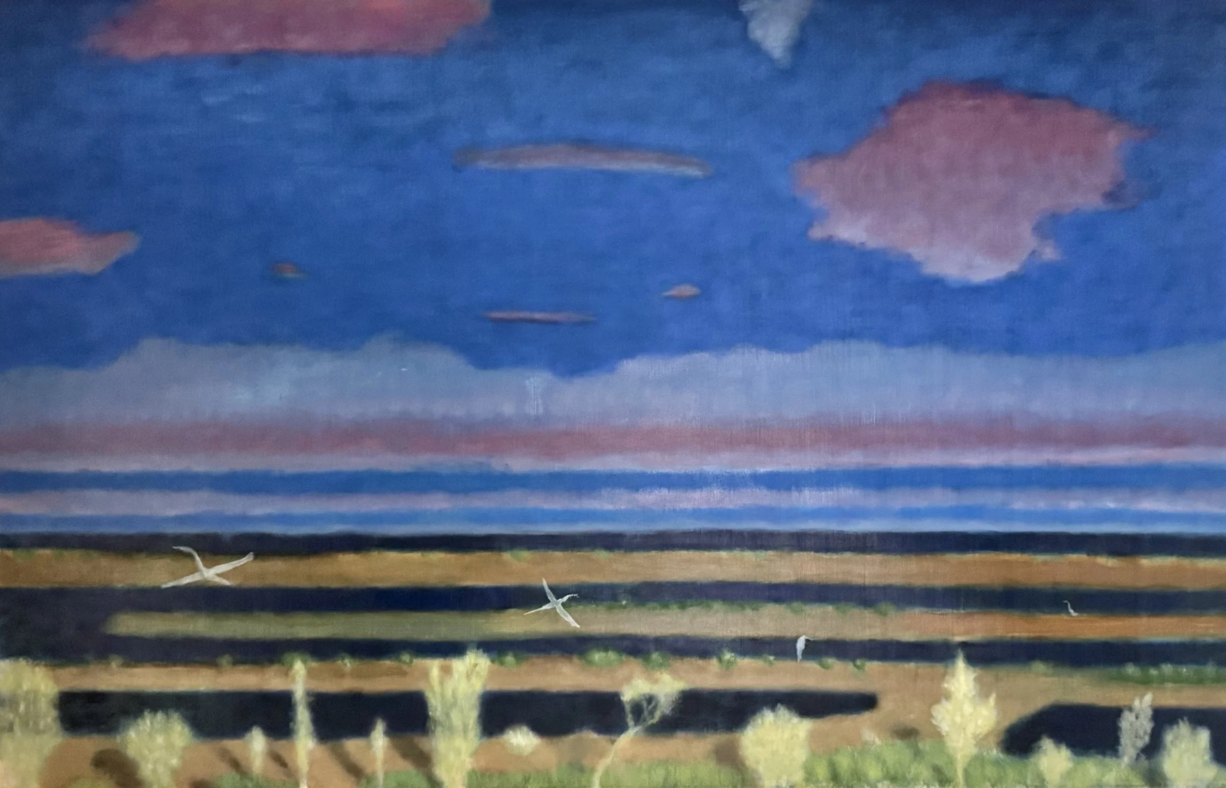   Causeway  oil on canvas, 40” x 72” 