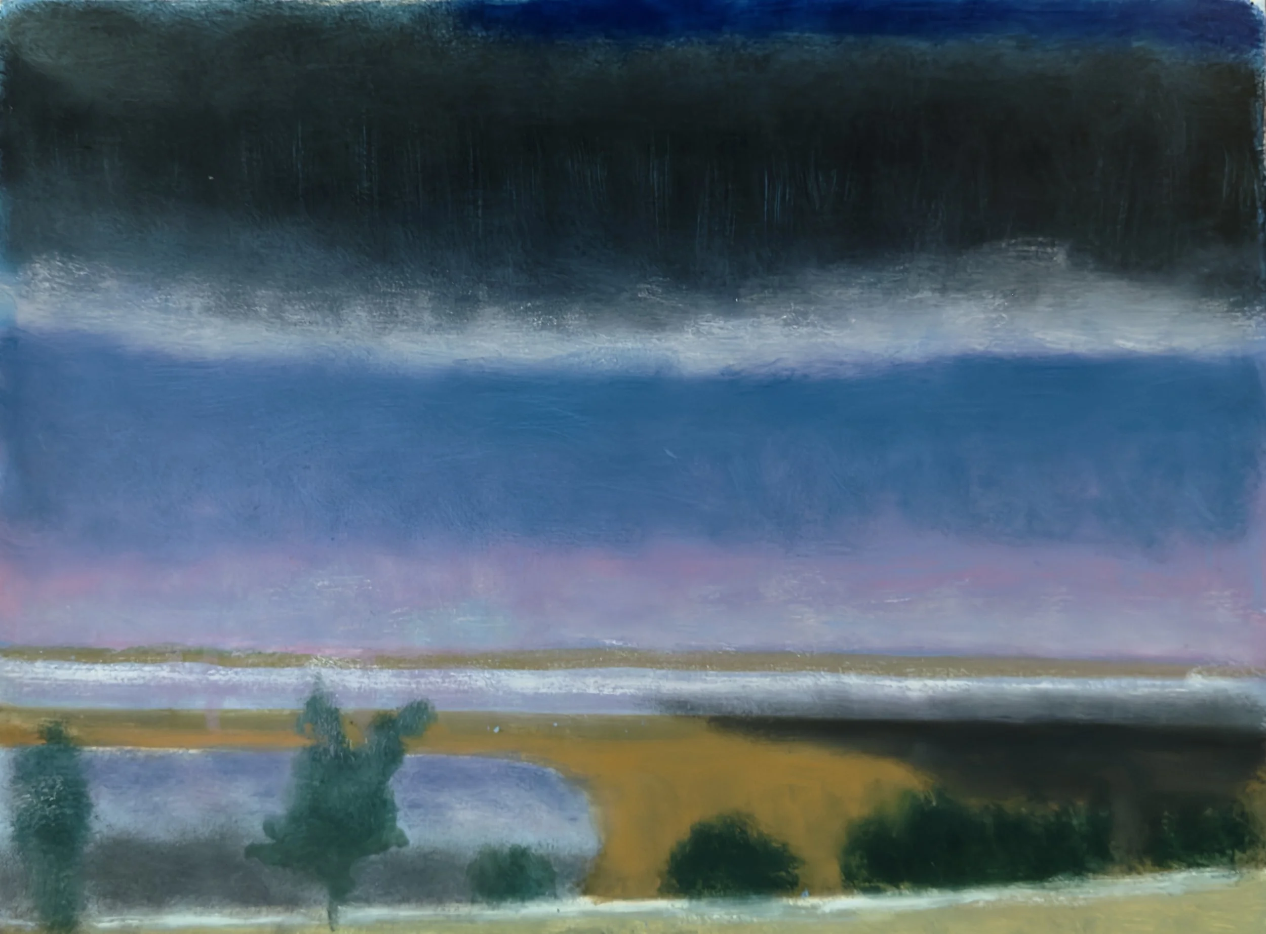   Causeway VII  oil on paper, 11”x 15” 