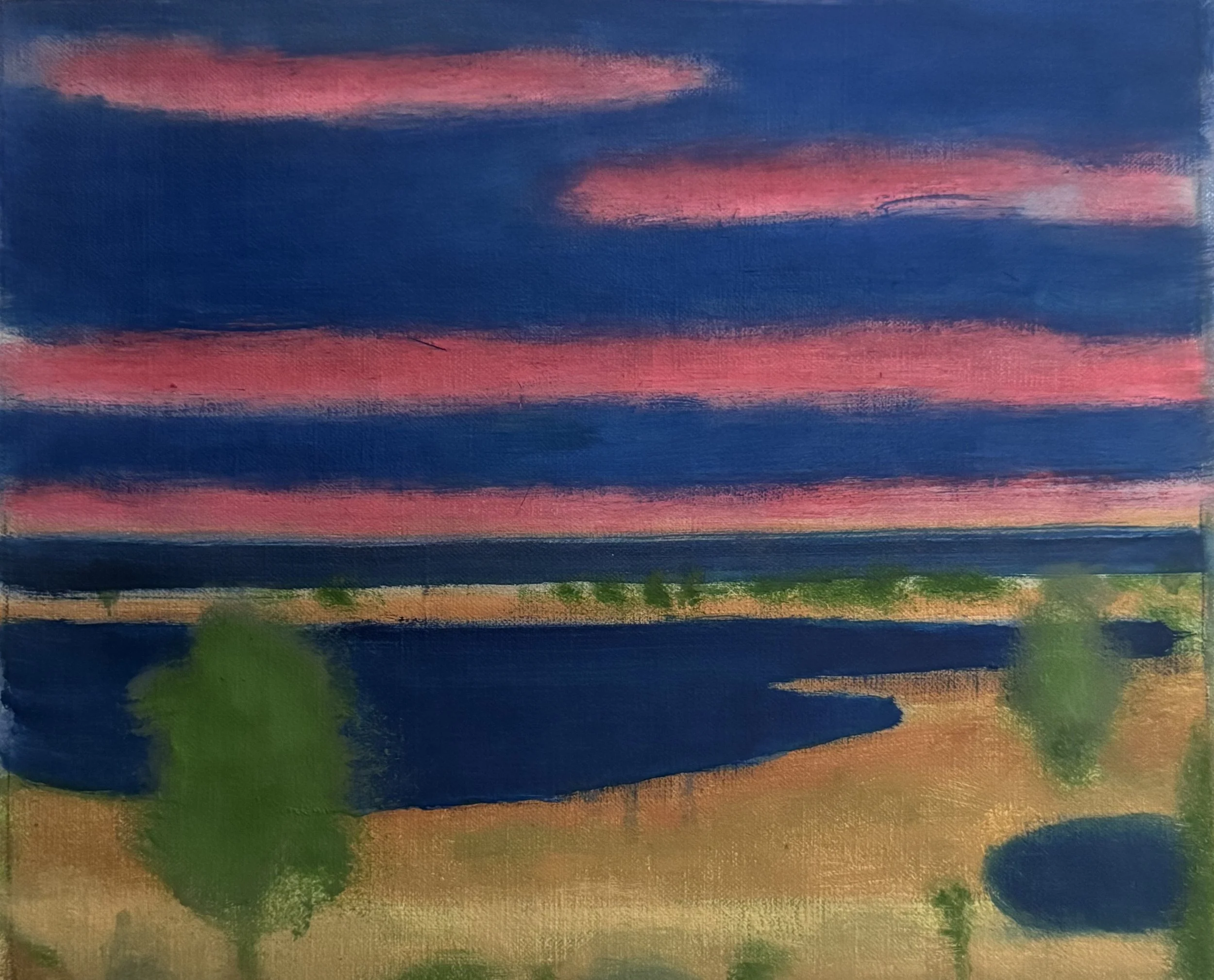   Causeway 2  oil on canvas, 10”x 12” 