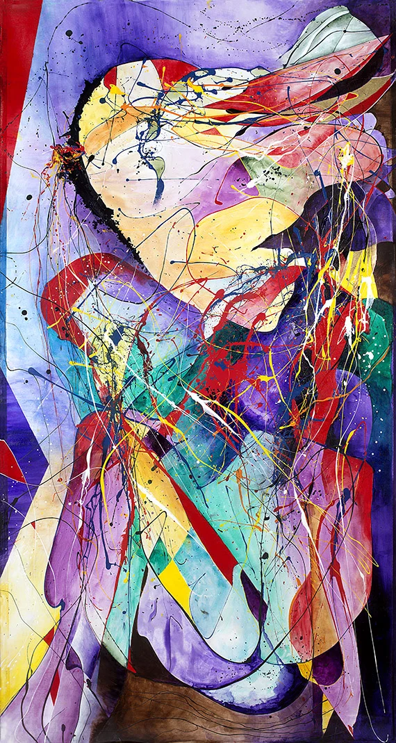 Acrylic & Resin on Heavy Canvas V