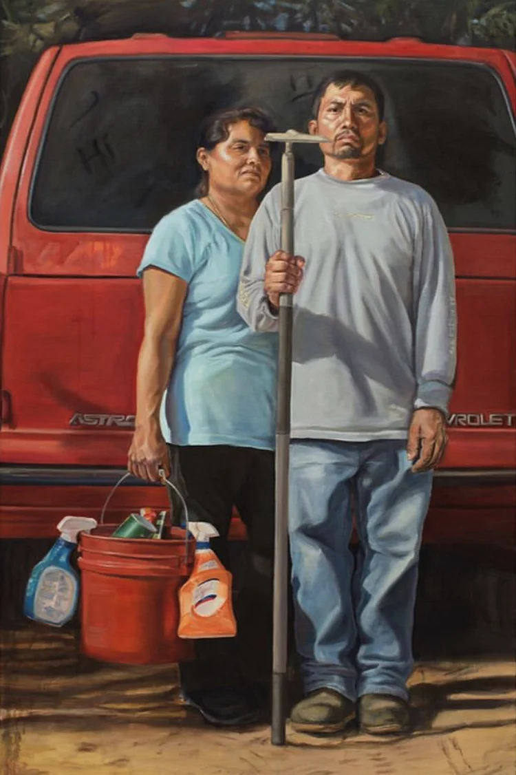 “The New American Gothic.” 72” x 48”. Oil on canvas.