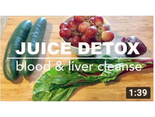 Juice detox to cleanse the liver and blood