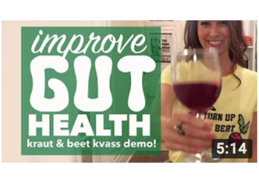 Cabbage kraut and beet kvass for gut health