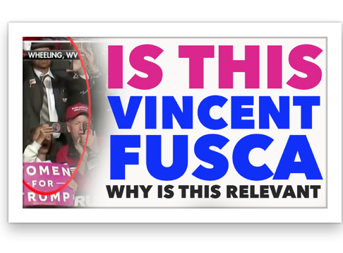 Vincent Fusca at Latest Trump Rally - Is there a JFK Jr Link and Why is This Relevant?