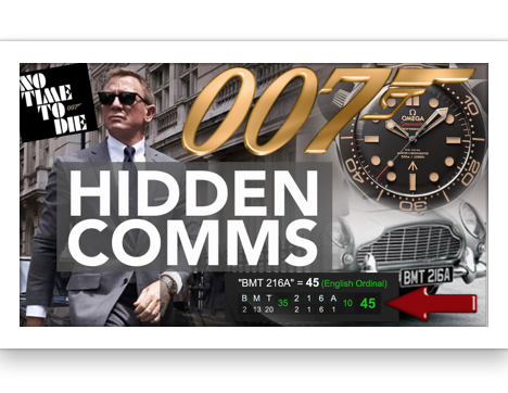Hidden Comms in New James Bond 007 Movie, No Time To Die