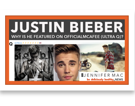 JUSTIN BIEBER ON OFFICIAL MCAFEE (ULTRA Q) A LOOK AT HIS MUSIC VID