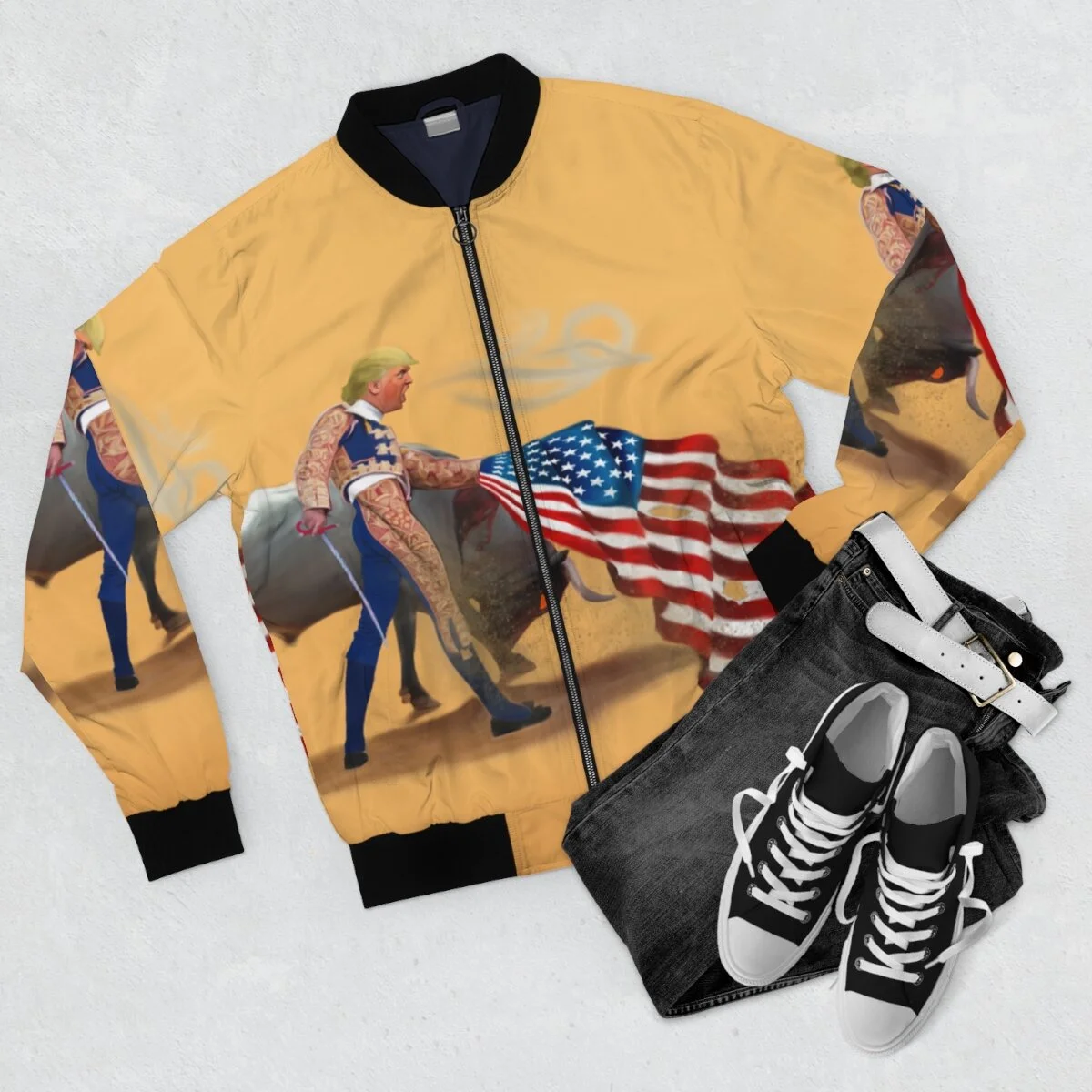 El Magador in "The Charge" Classic Bomber Jacket UNSIGNED (Men, order a size up)