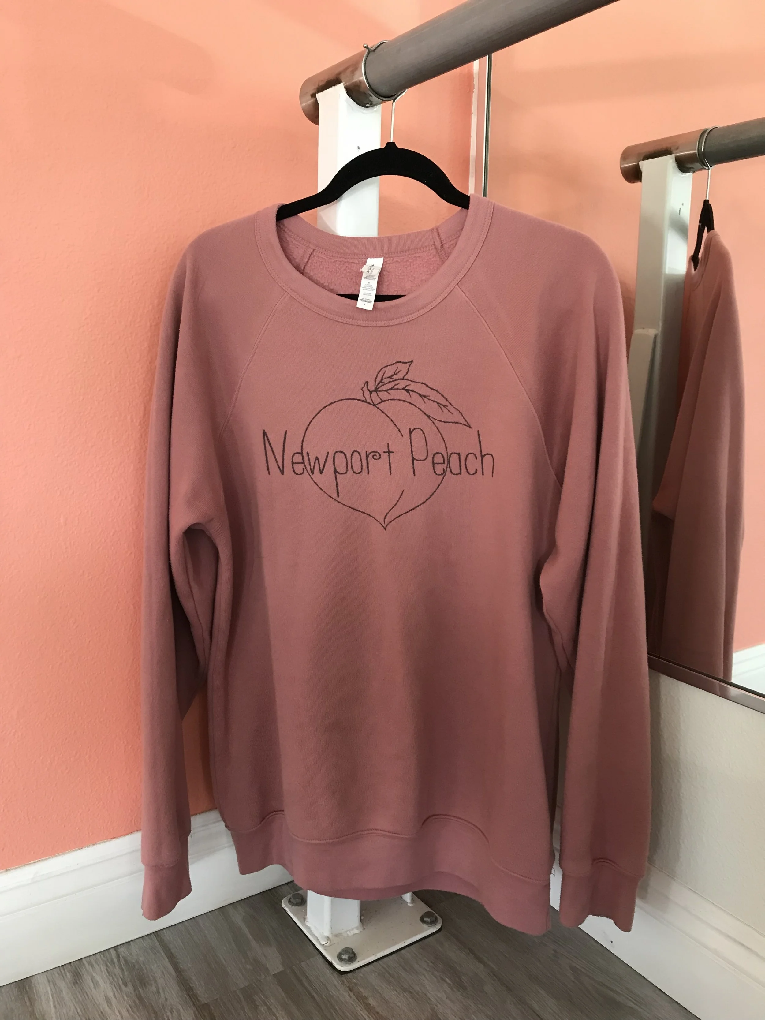 MAUVE - LONG CREW - SIZES SM - XL ALSO AVAILABLE IN LIGHT PEACH & DUSTY BLUE