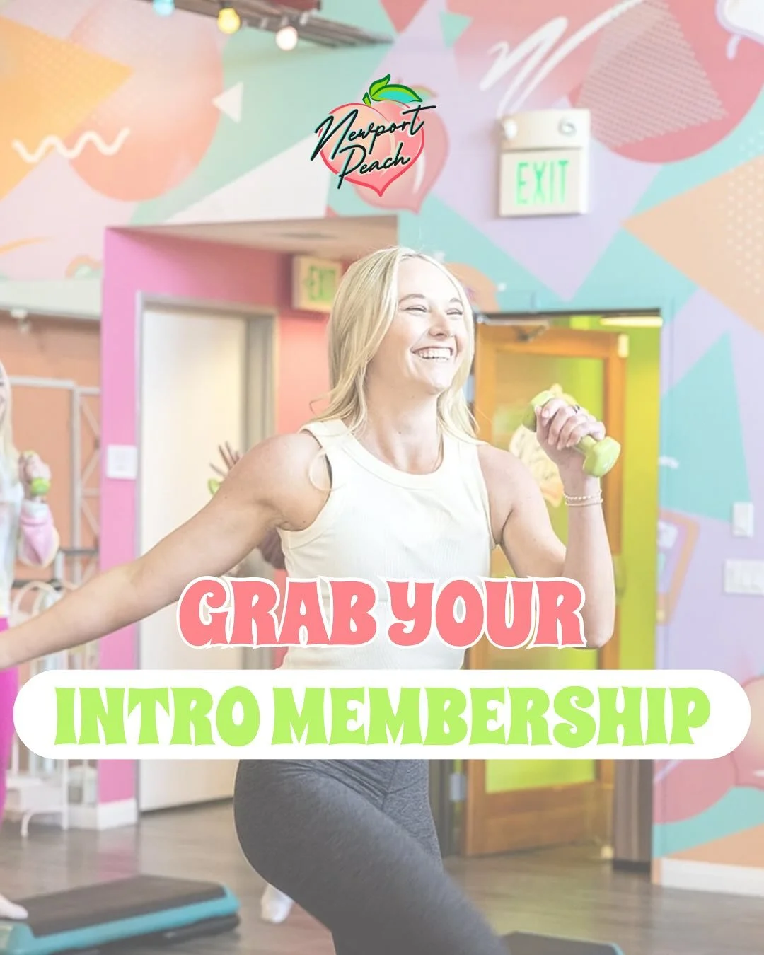 Calling all new PEACHES! 🍑 New members get two weeks of UNLIMITED classes for $59! ✨ Have questions on how to sign up or about our classes? Send us a DM 🥰