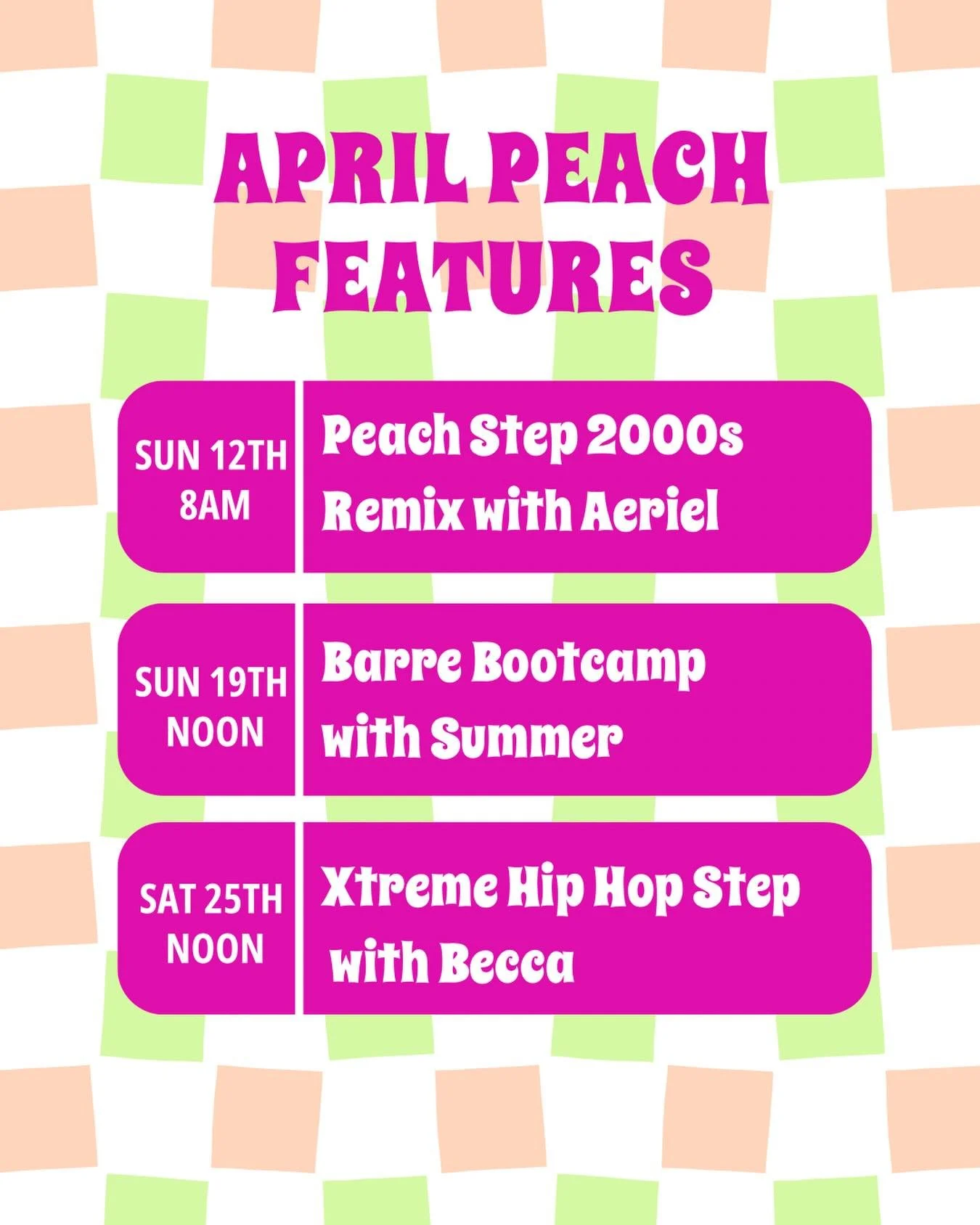 April Peach Features are here! 🍑 What feature are you the most excited for?! Be sure to sign up ahead of time to secure your spot!