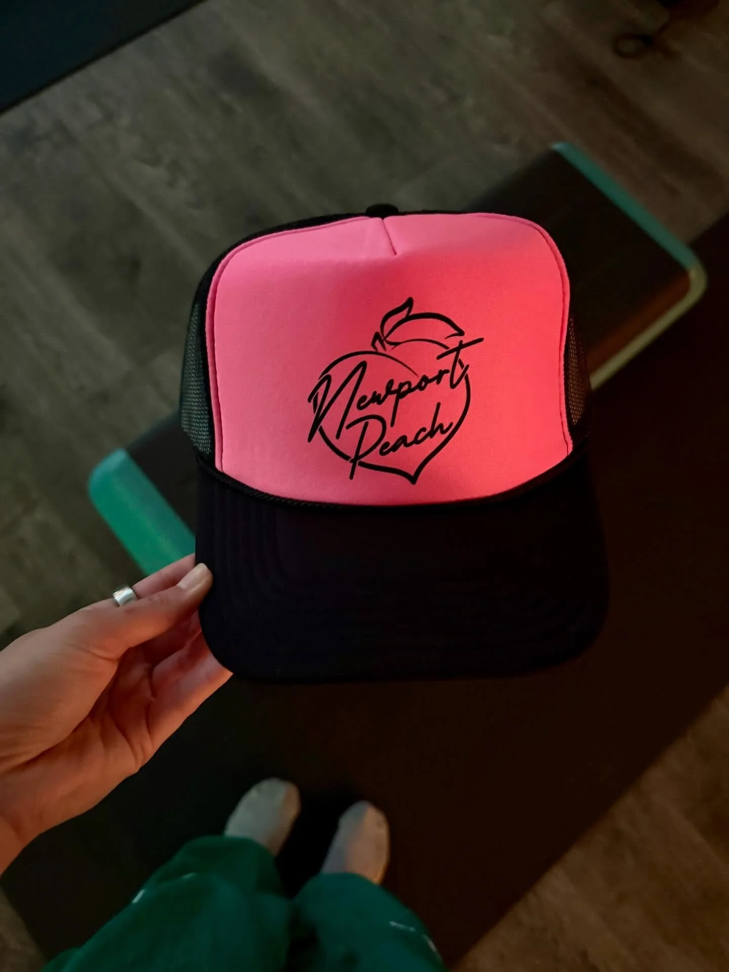 Newport Peach trucker hat? Yes please! 🍑 Did you know you get a FREE hat when you you complete 12 classes in June?! Sign up through the app to join the challenge! 

Can&rsquo;t make it to 12 classes this month? You can buy the hat in studio while su