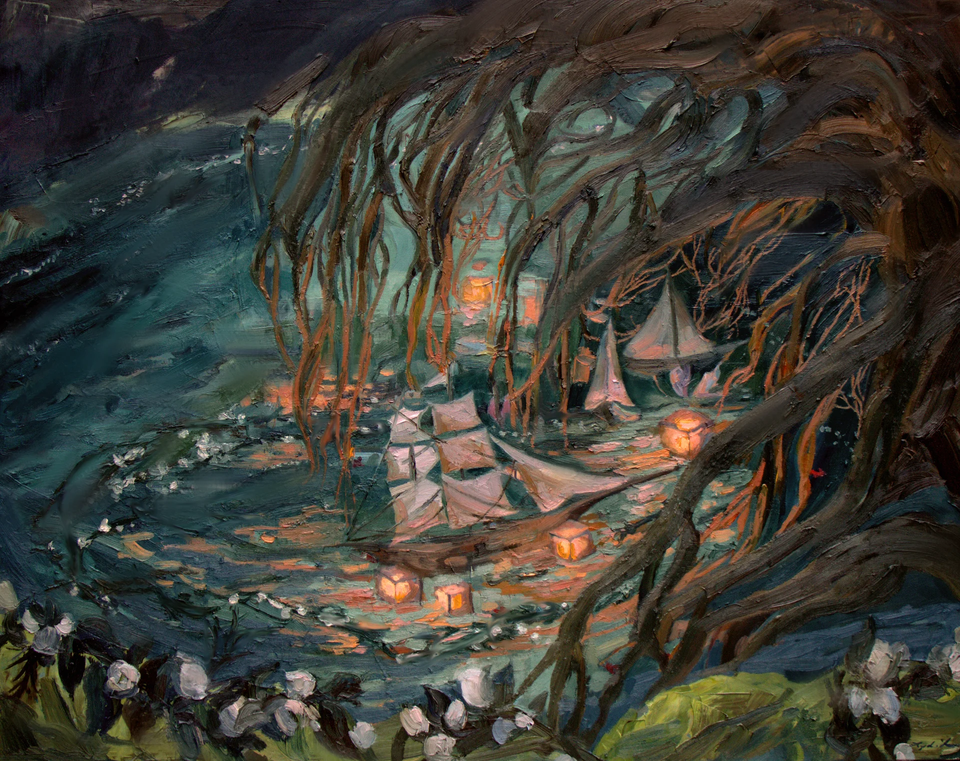  © Call, 36x46 inches, oil on canvas. -sold. 