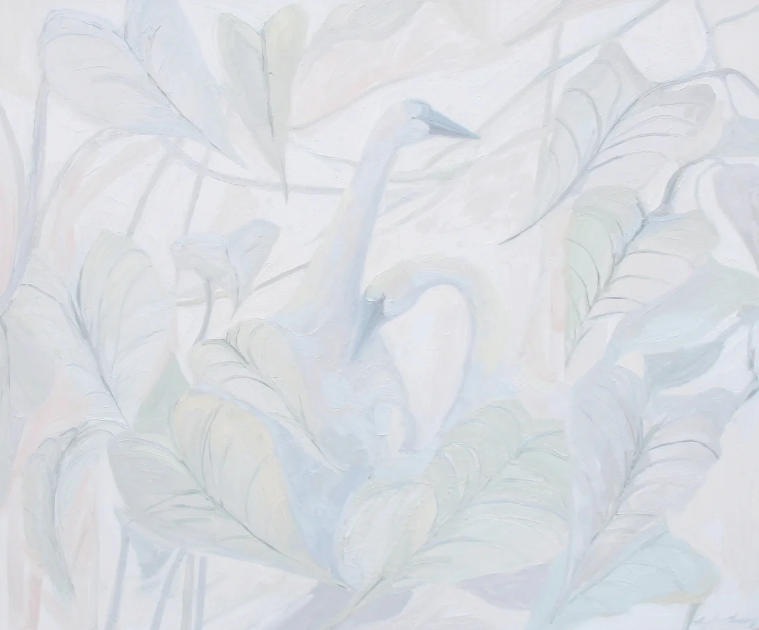  © White on White #7, 38x46 inches, oil on canvas. 