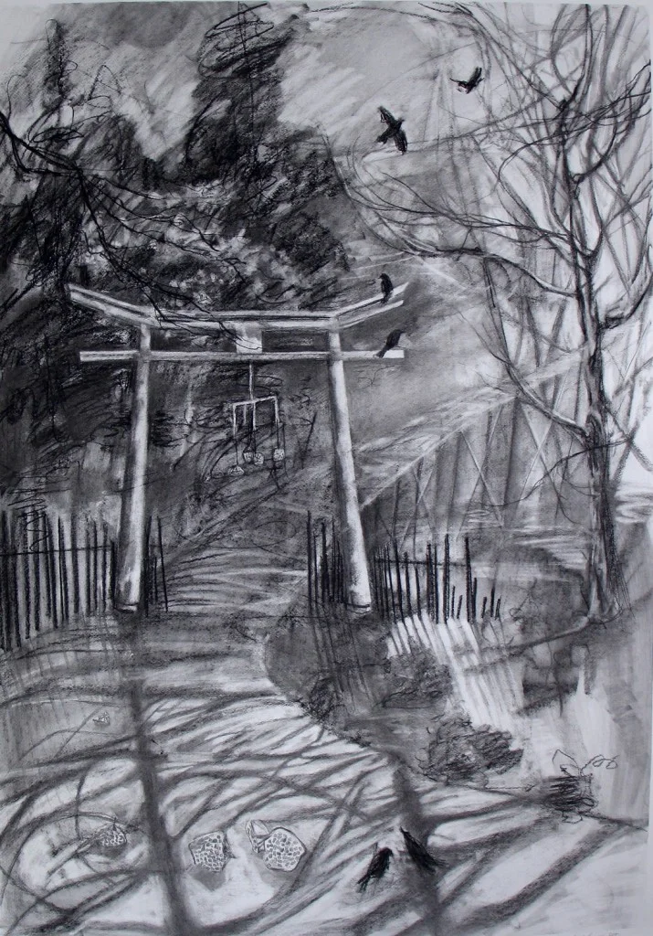 © Boundary Lines, 31x43 inches, charcoal on paper - sold