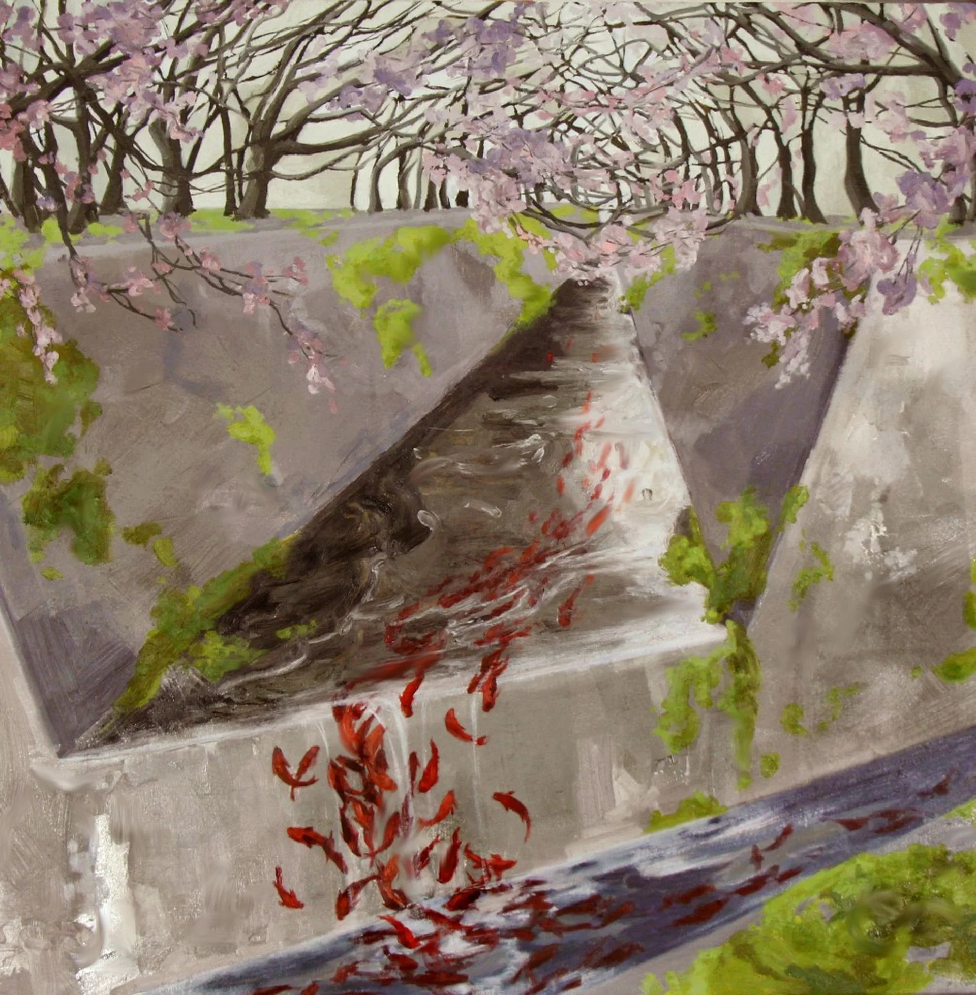 © Cut, 36x36 inches, oil on canvas