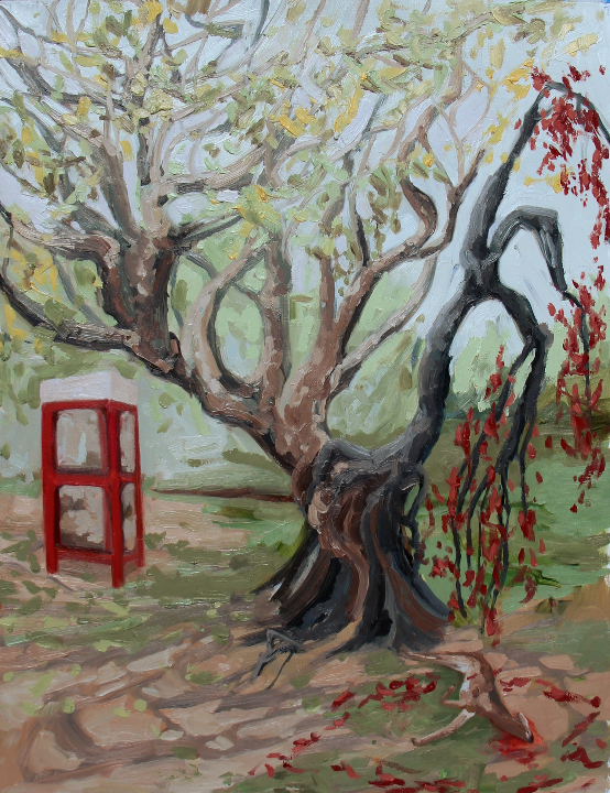 © Mutual, 26x32 inches, oil on primed paper