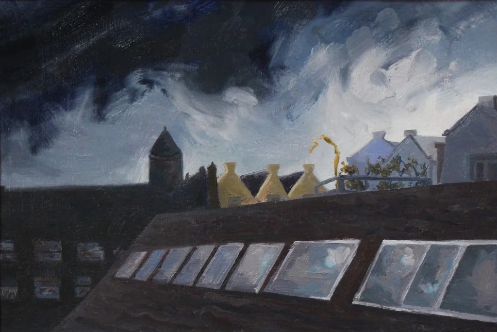 © The Hour, 6x9 inches, oil on primed paper