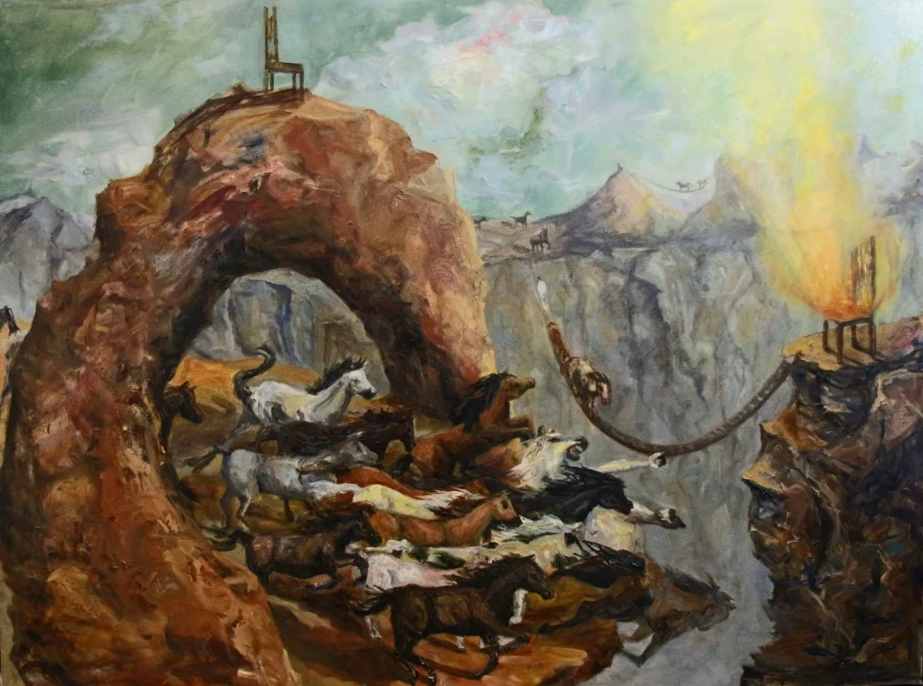 © The Narrow Way, 50x65 inches, oil on canvas - sold