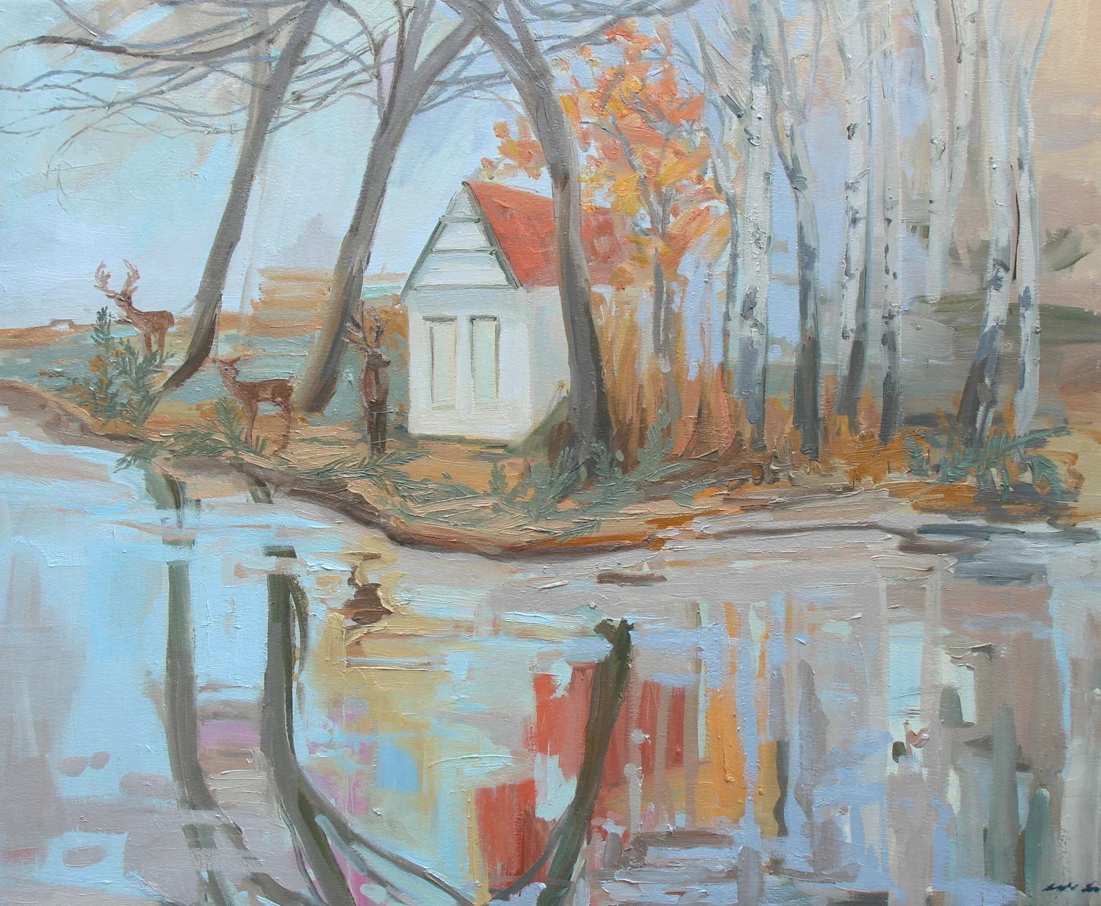  © Creek, 38x46 inches, oil on canvas, 2018 - sold 